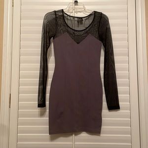 H&M dress grey and black